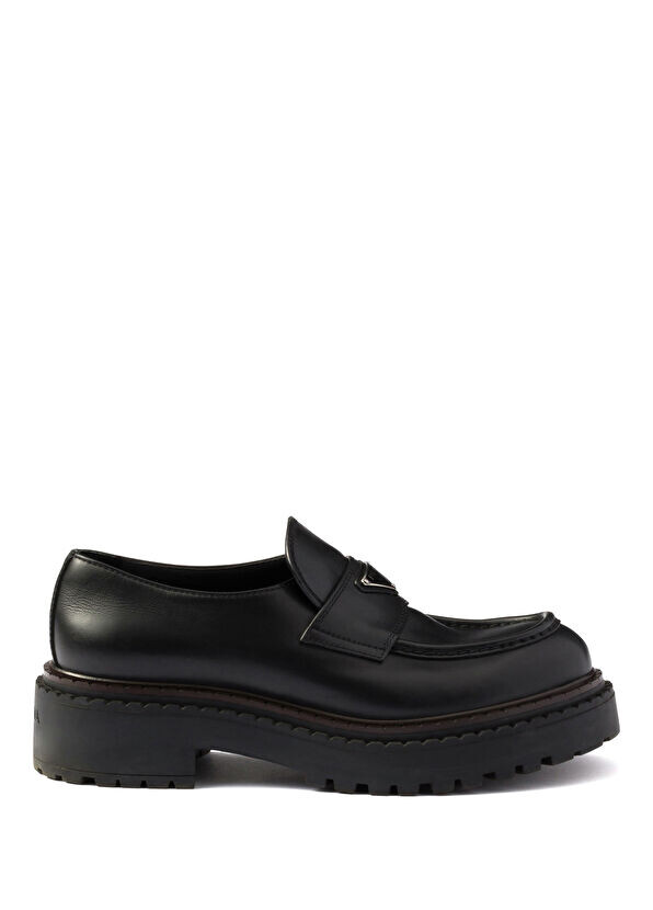 

Кожаные лоферы Prada, черный