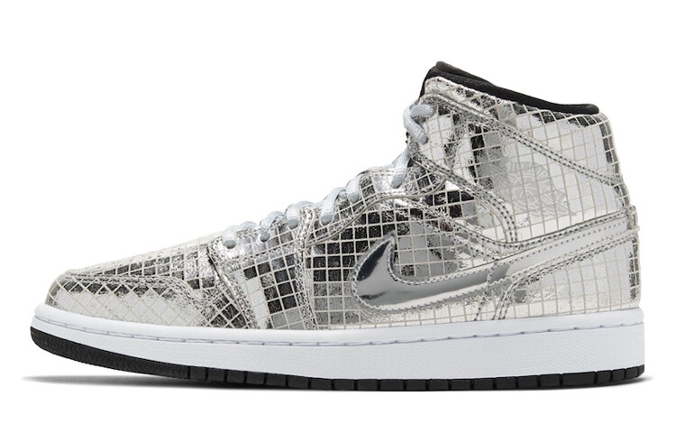 

Jordan 1 Mid SE Disco Metallic Silver (W) Metallick Silver