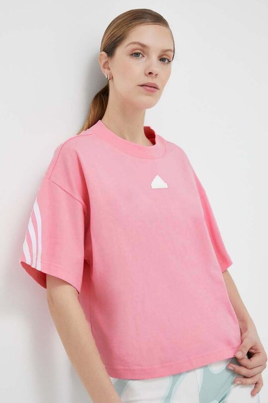 

Футболка Adidas из хлопка adidas, розовый