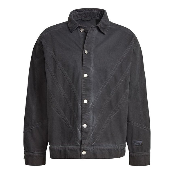 Куртка adidas originals Fshn Denim Jkt Casual Sports lapel Jacket Black, черный