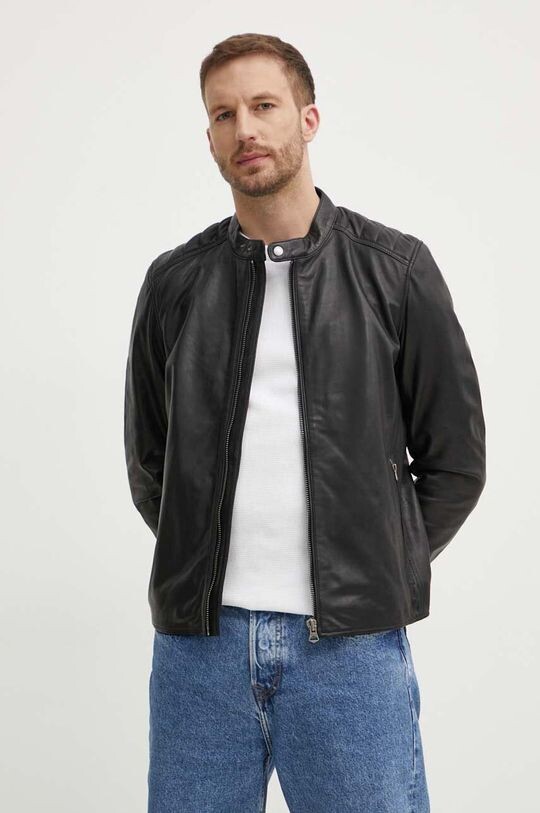 

Кожаный пиджак Pepe Jeans, черный