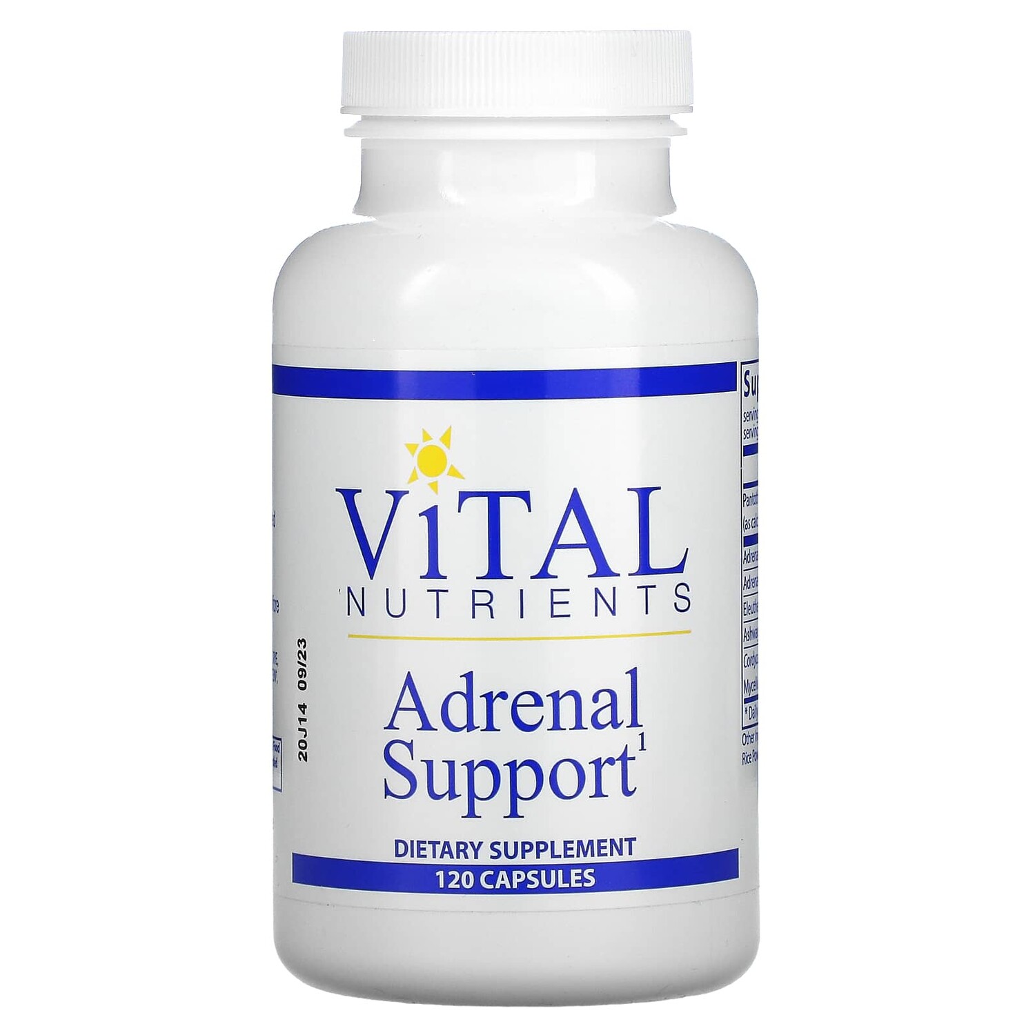 

Поддержка надпочечников, 120 капсул, Vital Nutrients