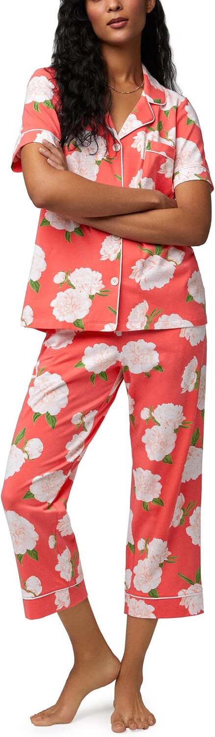 

Укороченная пижама с короткими рукавами Bedhead PJs, цвет Perfect Peonies