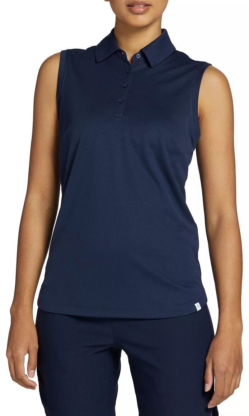 цена Женская рубашка-поло без рукавов для гольфа Walter Hagen Clubhouse Pique, темно-синий