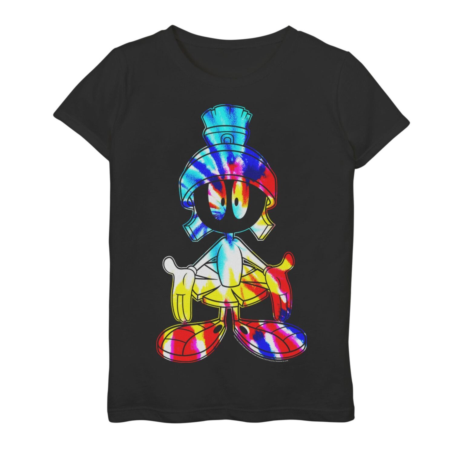 

Футболка с рисунком Tie Dye для девочек 7–16 лет Looney Tunes Marvin The Martian Tie Dye Fill Licensed Character