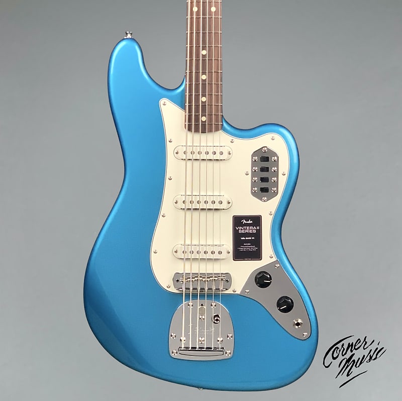 Басс гитара Fender Vintera II '60s Bass VI 2023 - Lake Placid Blue басс гитара fender vintera ii 60s jazz bass rosewood lake placid blue