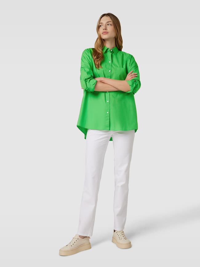 Блузка-рубашка с нагрудным карманом Jake*s Casual, зеленый пиджак jake s 44 размер