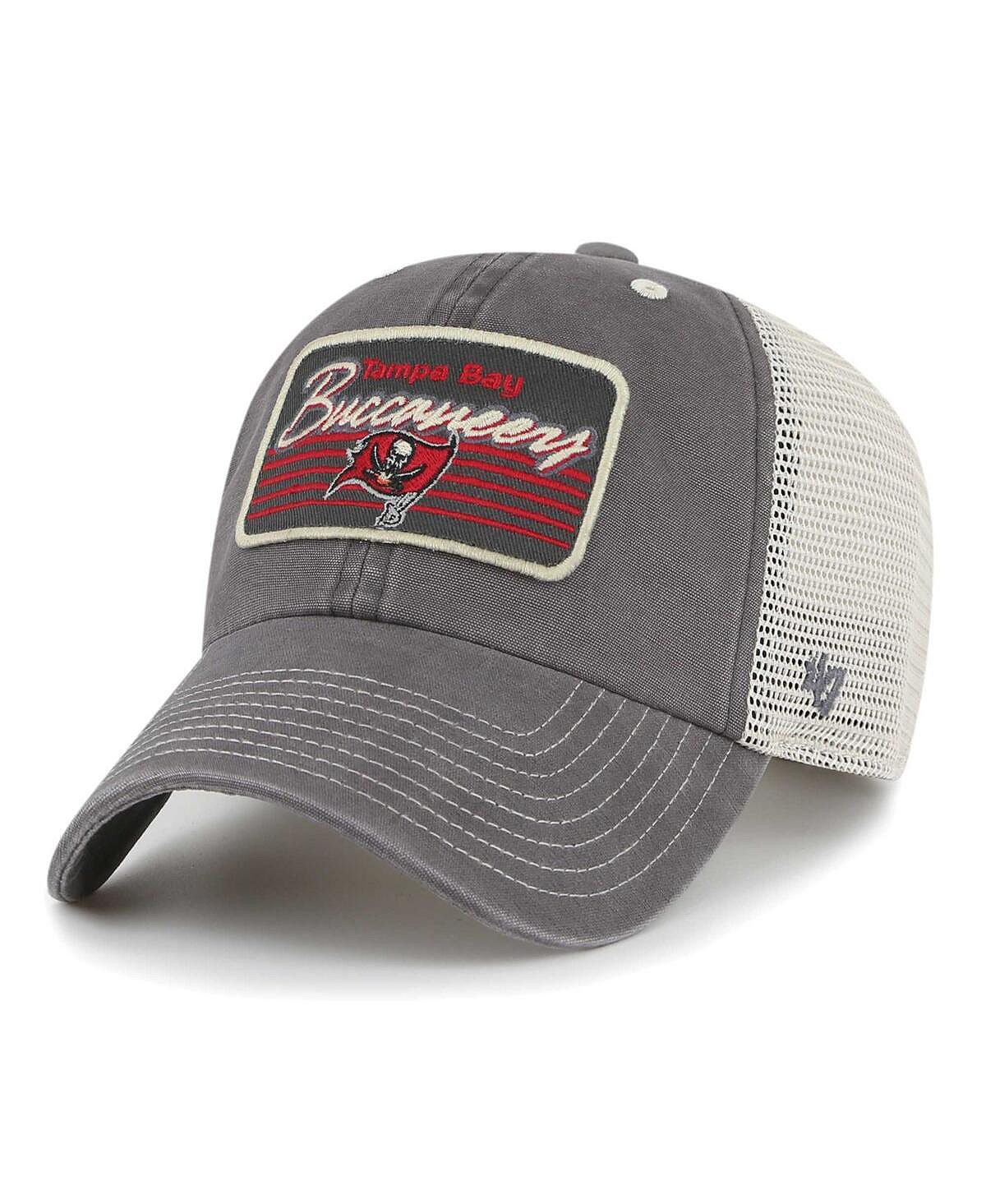 

Мужская оловянная натуральная регулируемая шляпа Tampa Bay Buccaneers Five Point Trucker Clean Up '47 Brand