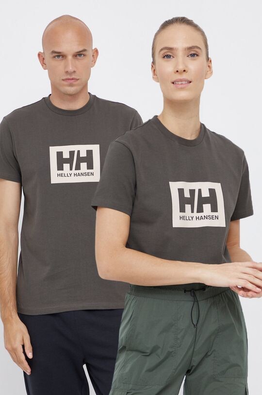 

Хлопковая футболка Helly Hansen, зеленый