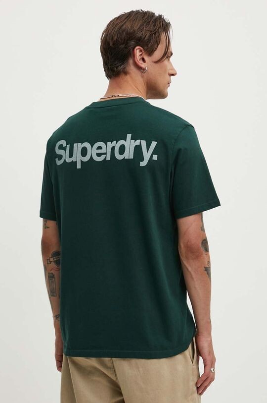 

Хлопковая футболка Superdry, зеленый