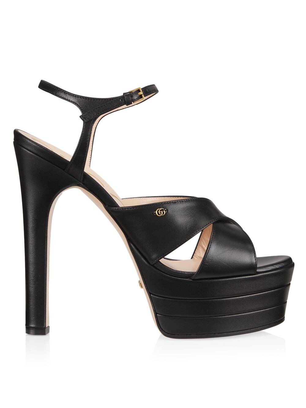 

Кожаные сандалии на платформе Angel 135MM Gucci, неро