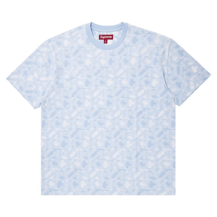 

Топ Supreme Fuck Intarsia Short-Sleeve 'Light Blue', синий