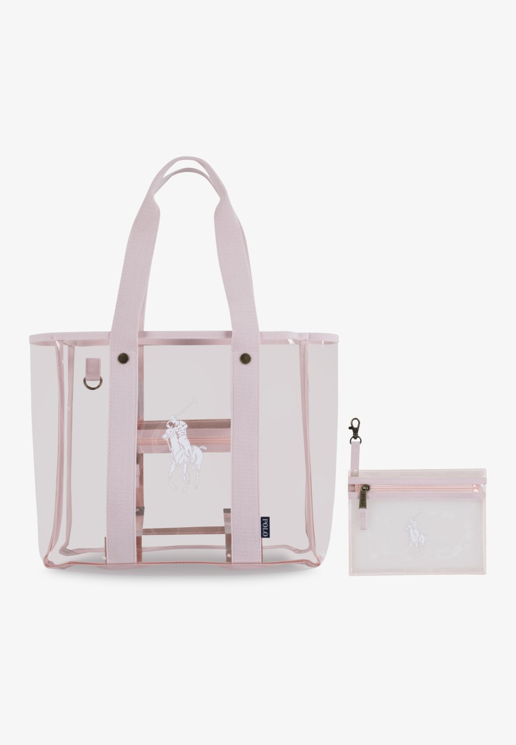 Сумка для покупок CLEAR TOTE WITH POUCH UNISEX Polo Ralph Lauren, цвет hint of pink