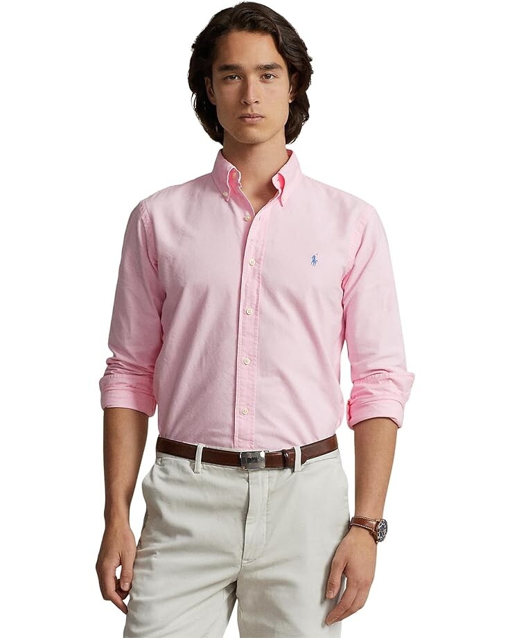 

Рубашка Polo Ralph Lauren Classic Fit Long Sleeve Garment Dyed Oxford, цвет Carmel Pink