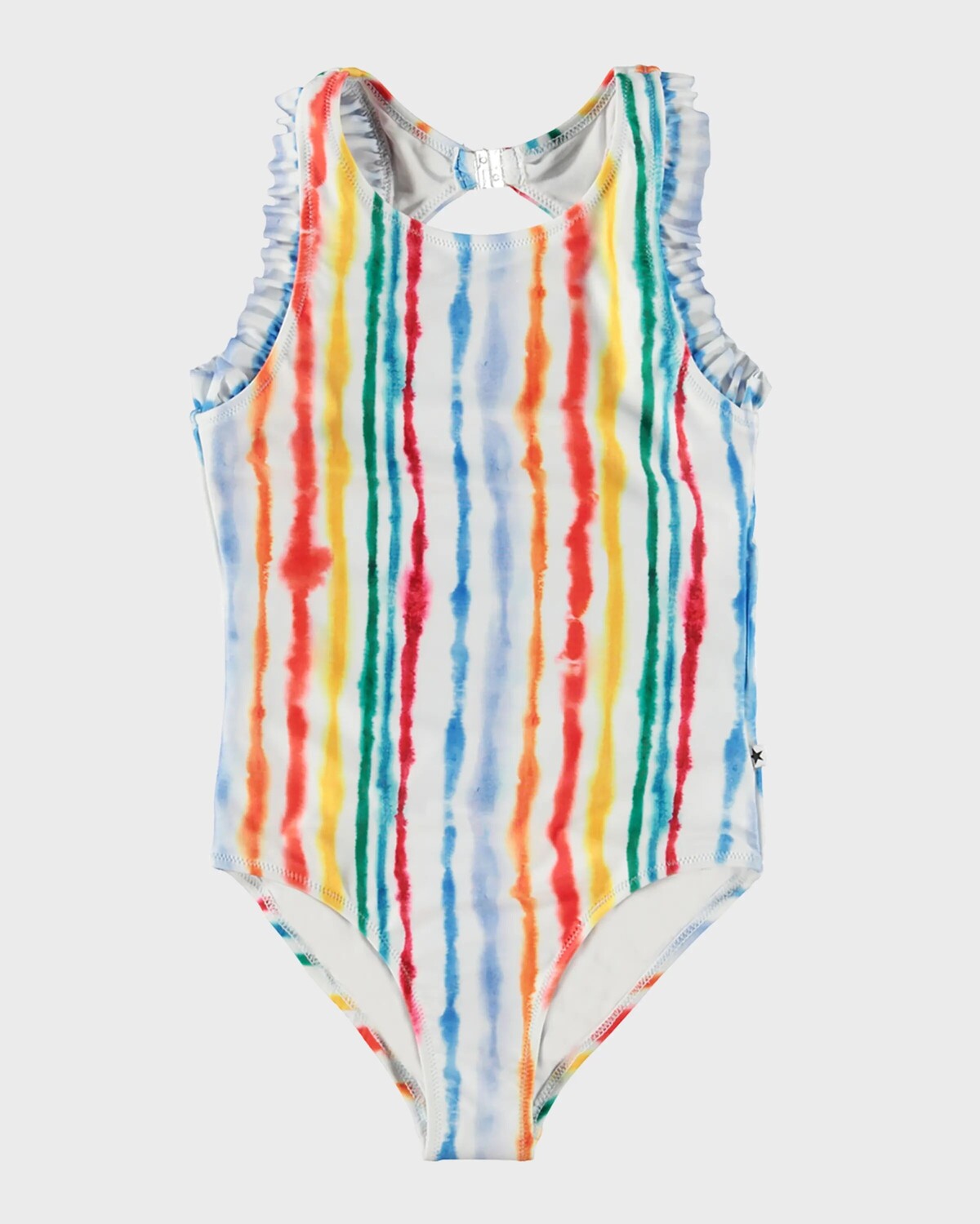 

Сплошной купальник в разноцветную полоску для девочек Noona Molo, цвет Watercolours