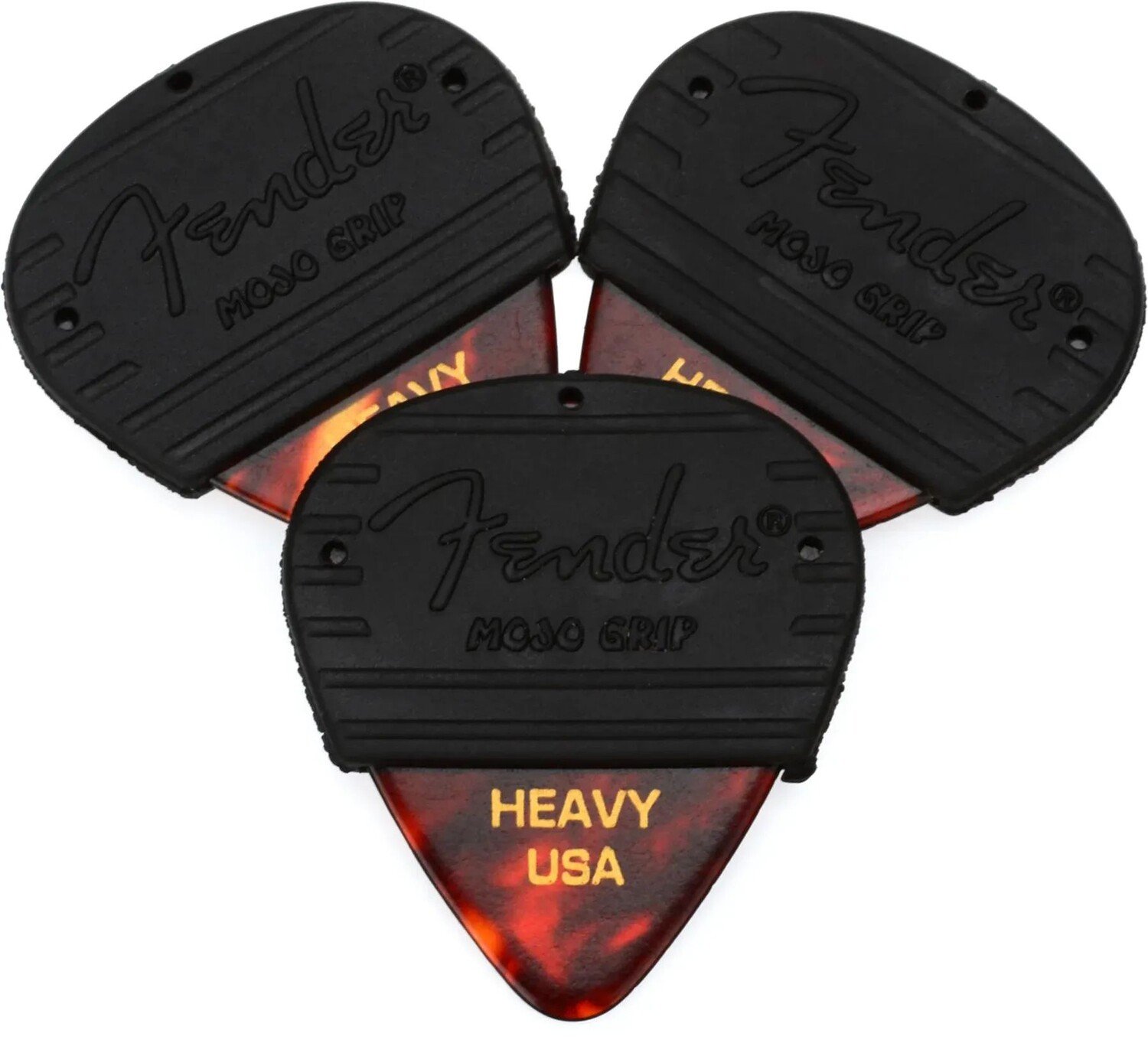 

Медиаторы для гитары Fender Mojo Grip Celluloid Heavy Tortoise, 3 шт.