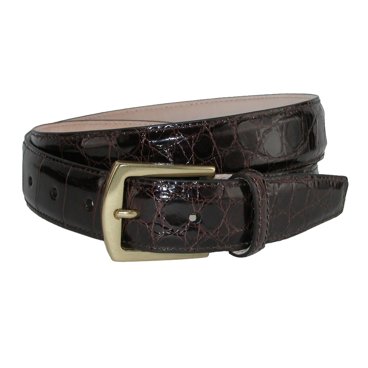 

Ремень из американской кожи аллигатора 32 мм CrookhornDavis, цвет Dark Brown