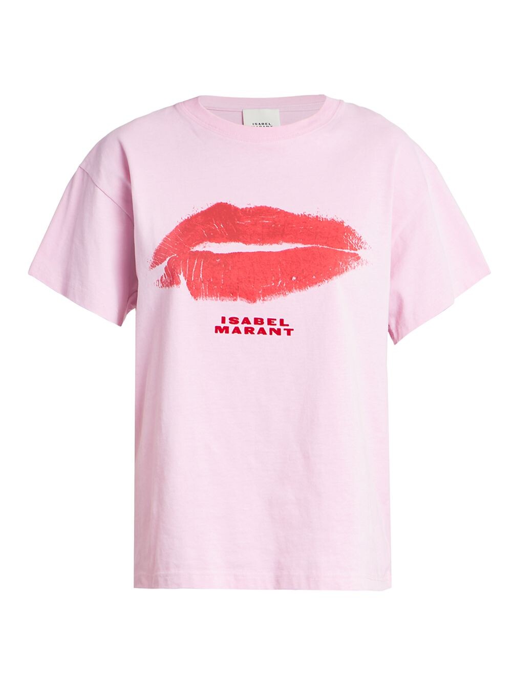 

Хлопковая футболка с рисунком Yates Isabel Marant, розовый