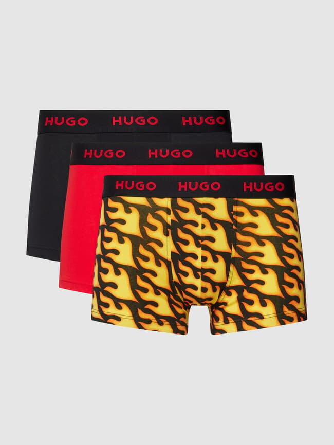 

Трусы с эластичной этикеткой на поясе, в упаковке 3 шт HUGO, красный
