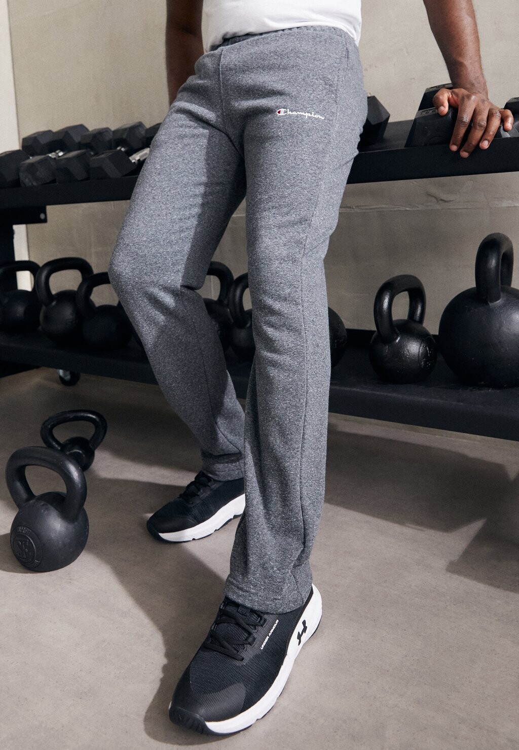 

Спортивные брюки Icons Straight Hem Pants Small Logo Champion, цвет dark grey