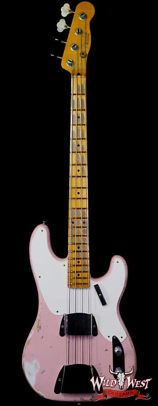 

Басс гитара Fender Custom Shop 1955 Precision Bass P-Bass Heavy Relic Shell Pink