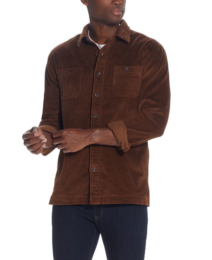 цена Мужская вельветовая куртка-рубашка без подкладки с широким воротником Weatherproof Vintage, коричневый