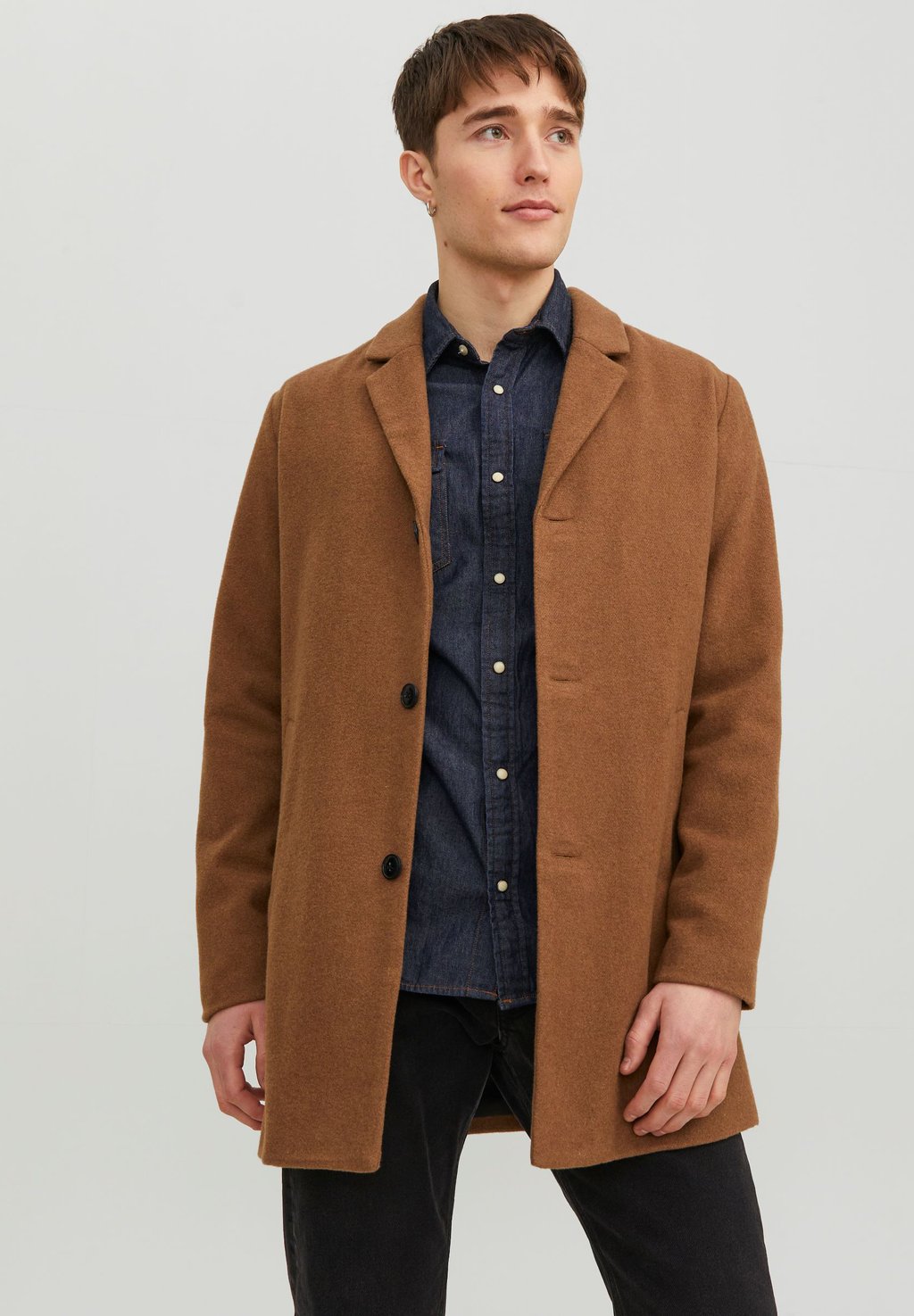 Классическое пальто Jjzac Coat Jack & Jones, хаки