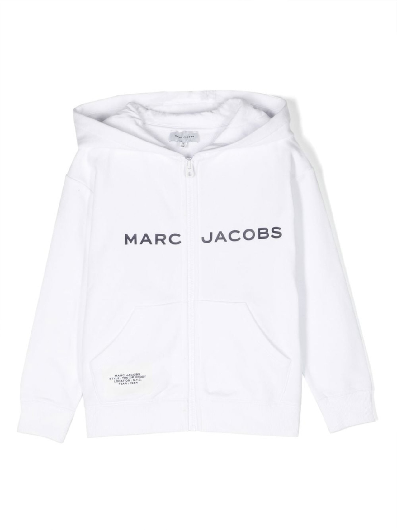 

Marc Jacobs Kids худи на молнии с логотипом, белый