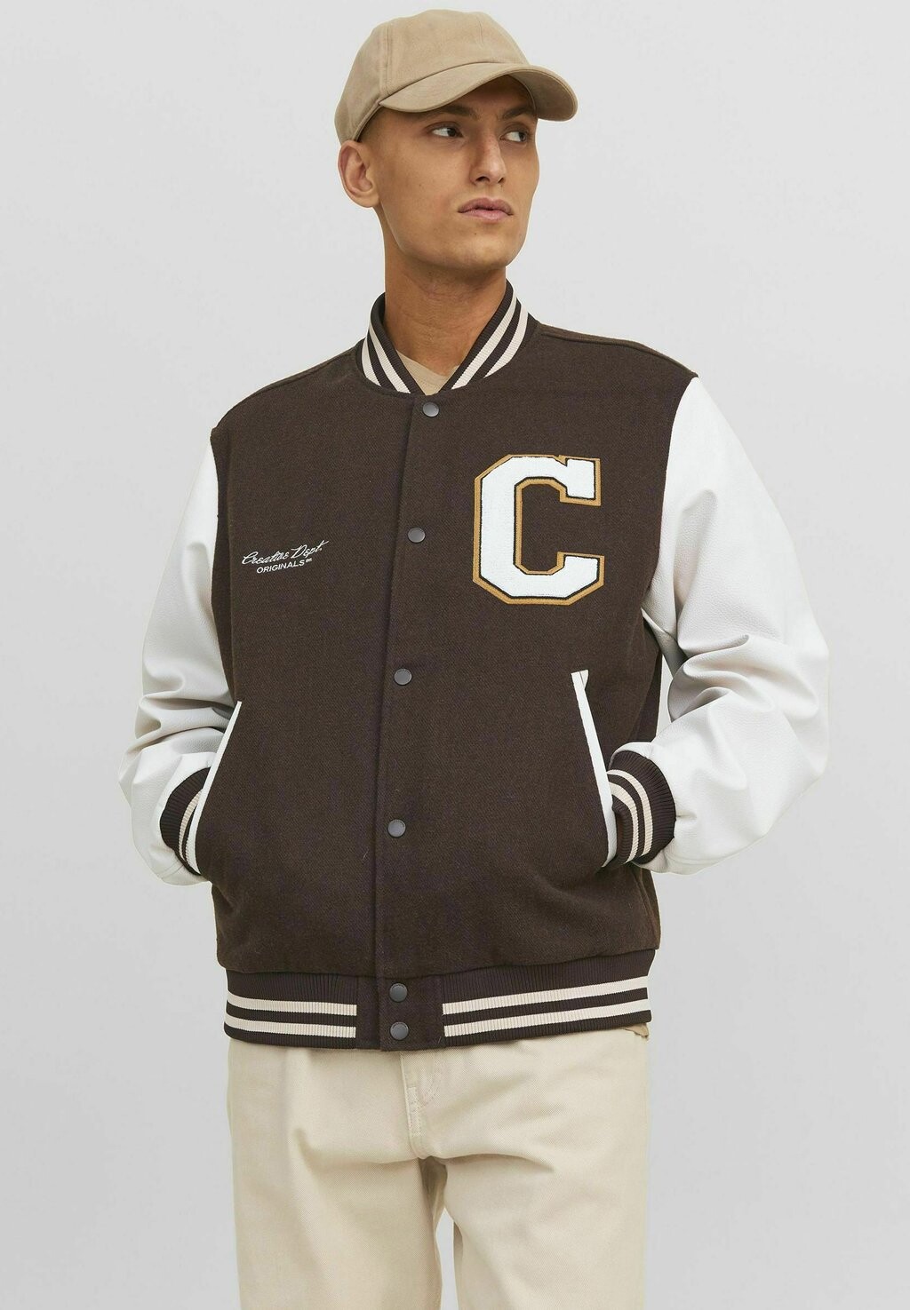 

Куртка-бомбер JORCOLLEGE NOOS Jack & Jones, шоколадно-коричневый