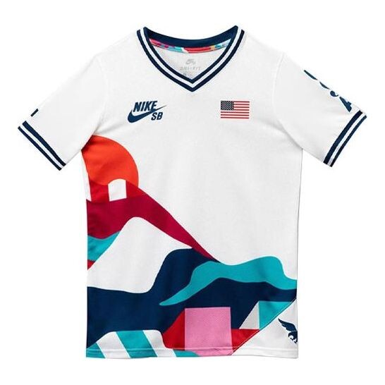 

Футболка sb x parra usa federation kit crew jersey Nike, мульитколор