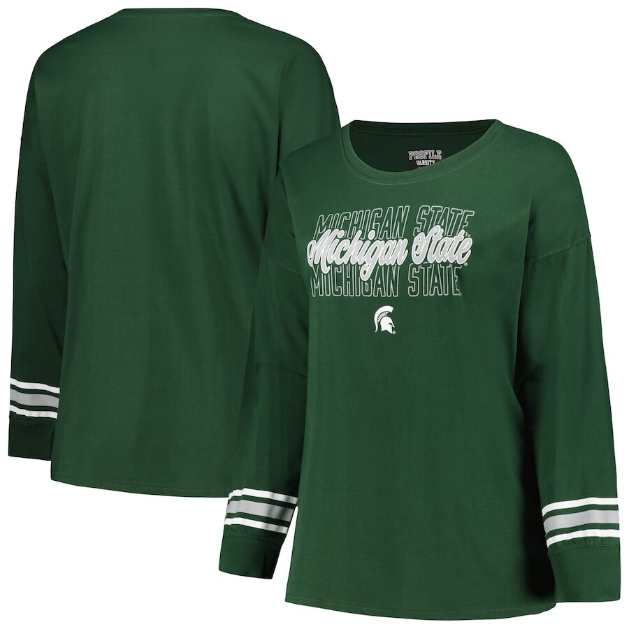 

Футболка с длинным рукавом Profile Michigan State Spartans, зеленый