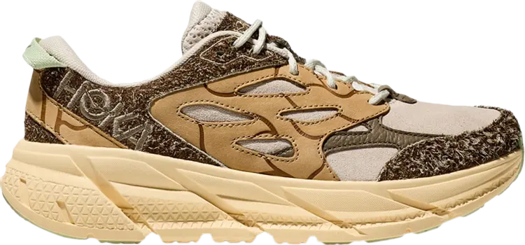 

Кроссовки Clifton L Suede 'Elite Terrain System - Oat Milk Pollen', коричневый