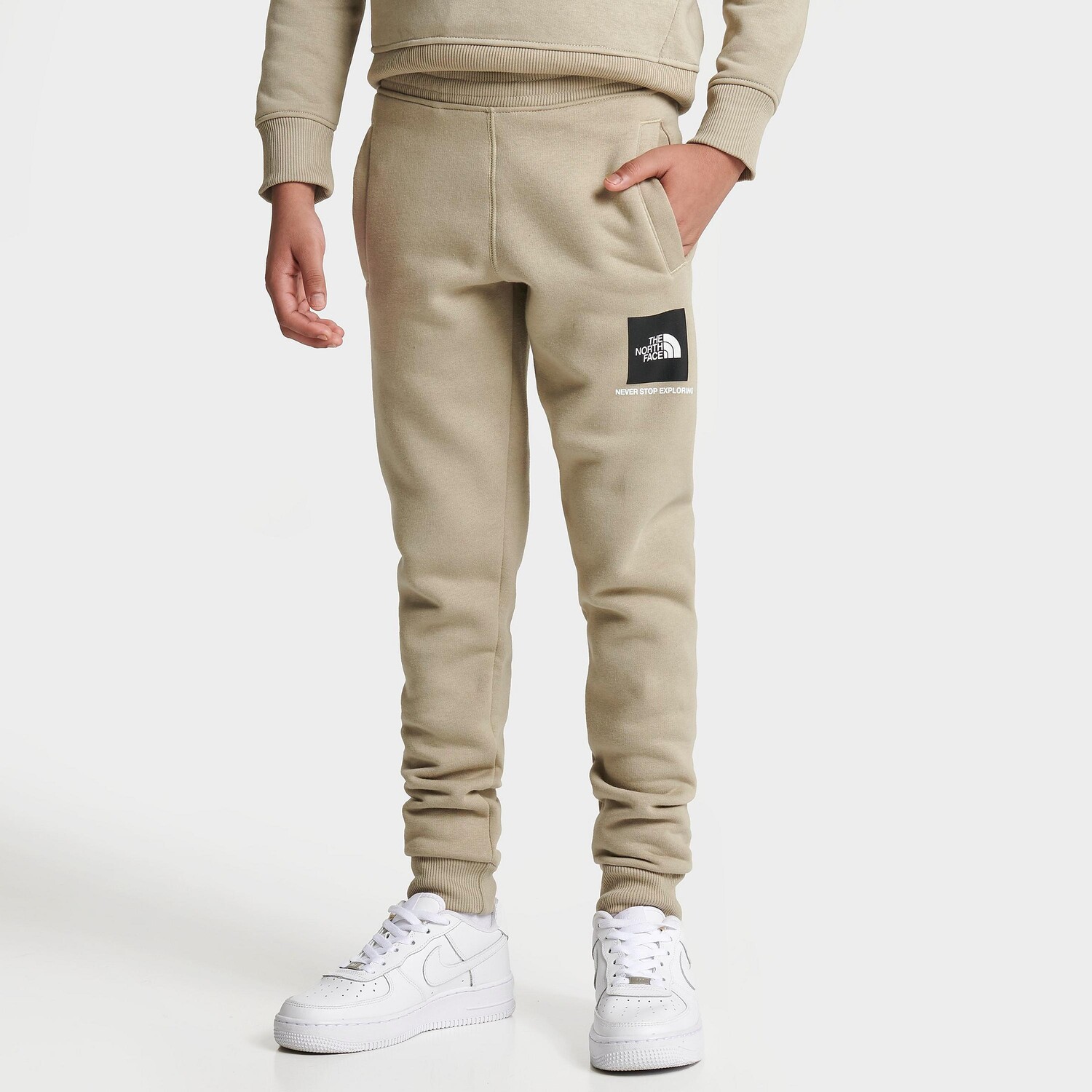 

Детские брюки-джоггеры с логотипом The North Face Small Box, серый