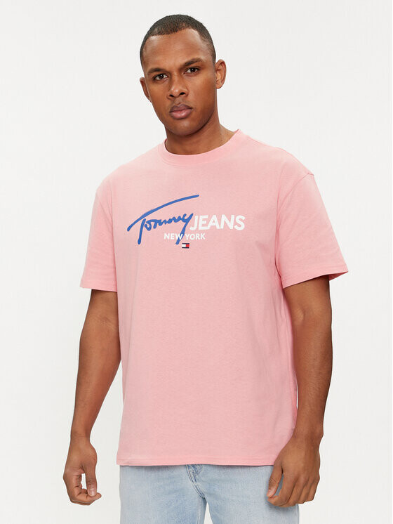 

Футболка стандартного кроя Tommy Jeans, розовый