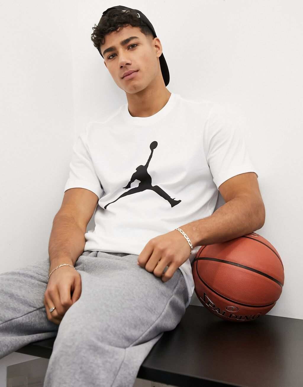 

Белая футболка с крупным логотипом Jordan Jumpman, Белый