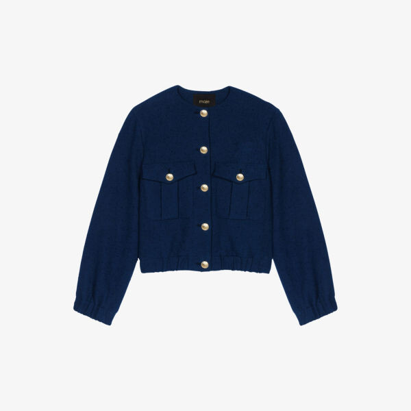 

Куртка Bimarine с карманами и клапаном из смесового хлопка Maje, цвет bleus