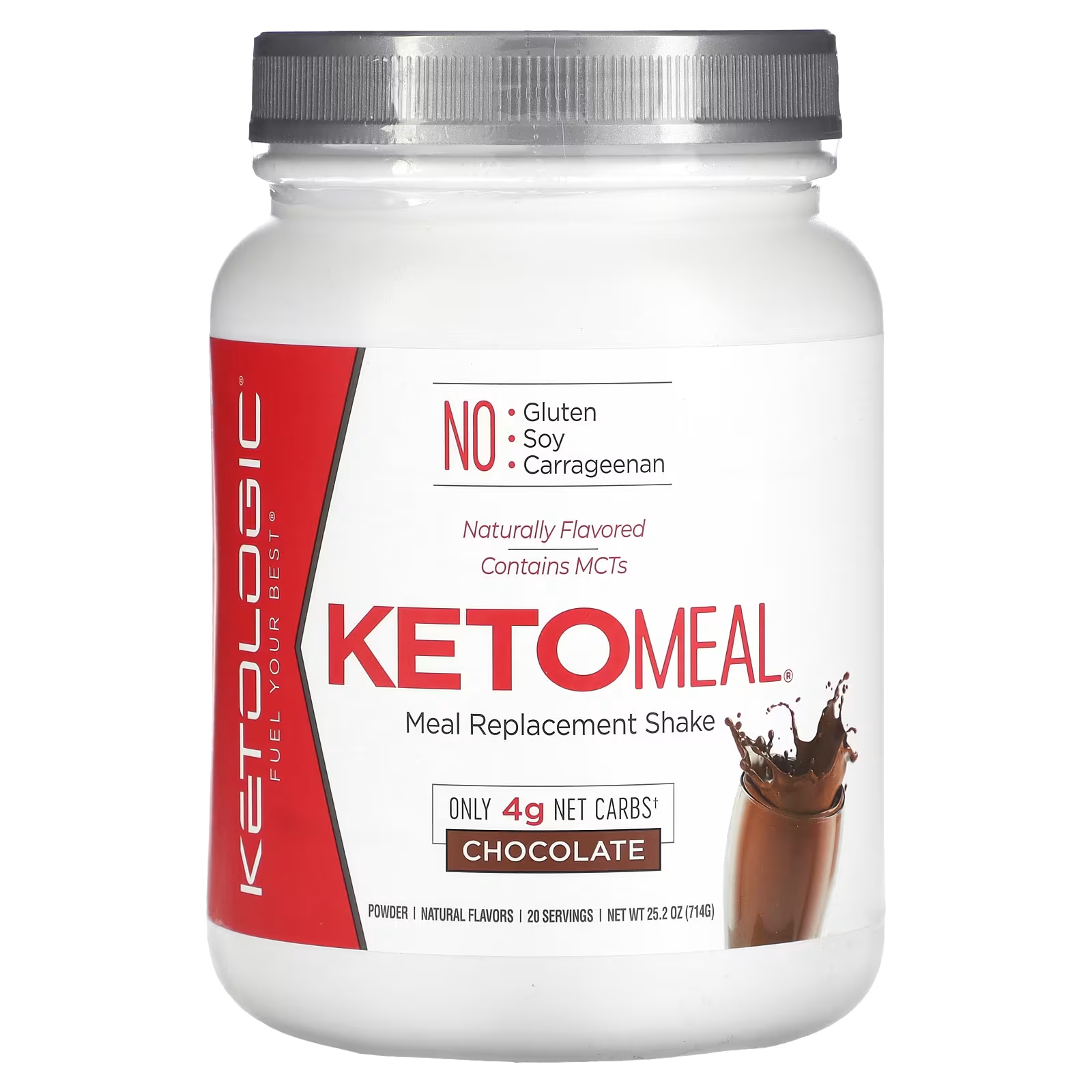 Коктейль-заменитель еды KetoLogic KetoMeal шоколадный 310 nutrition заменитель еды шоколадный 417 2 г 14 7 унции