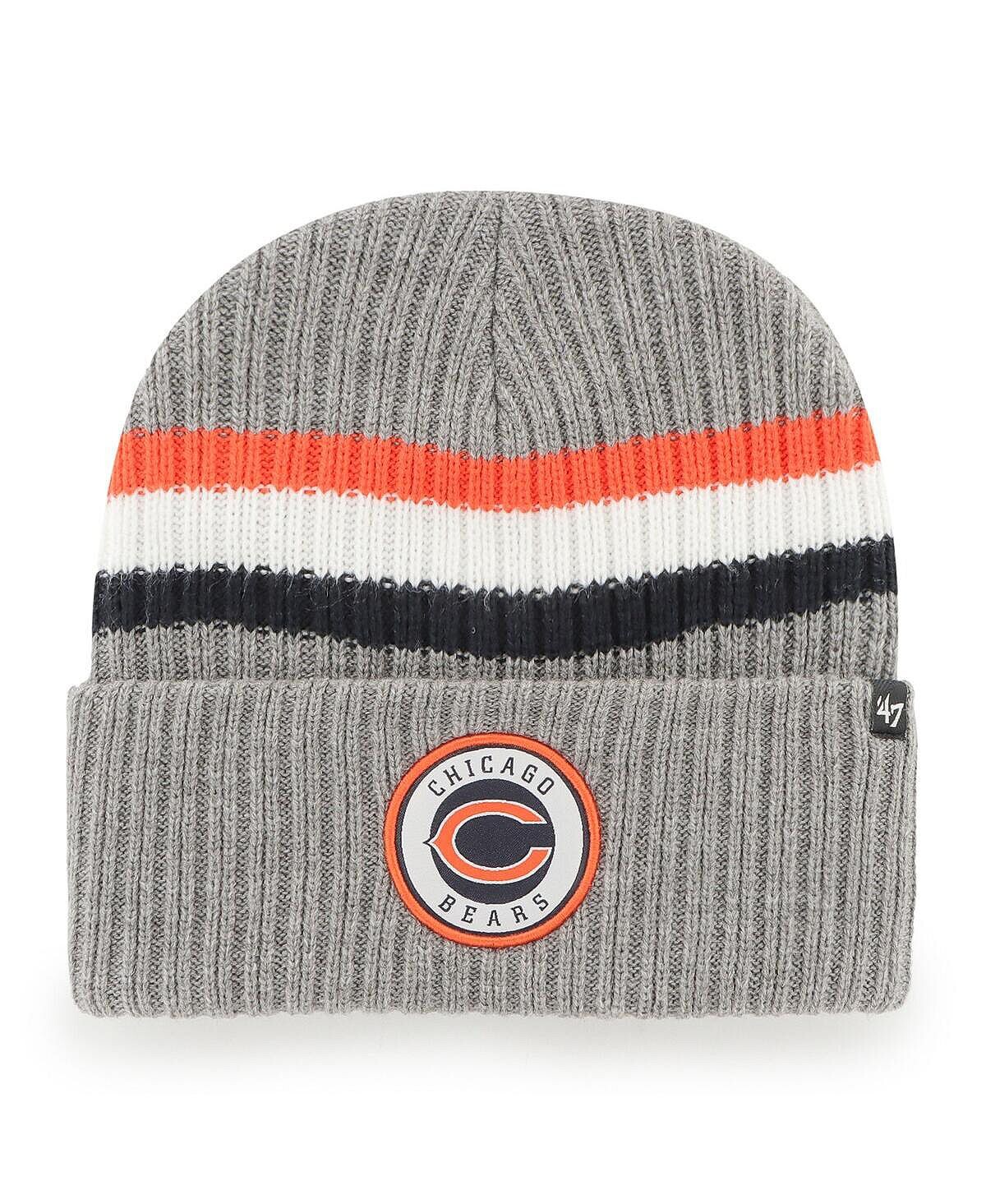 Мужская серая вязаная шапка Chicago Bears Highline с манжетами '47 Brand мужская серая вязаная шапка chicago bears highline с манжетами 47 brand