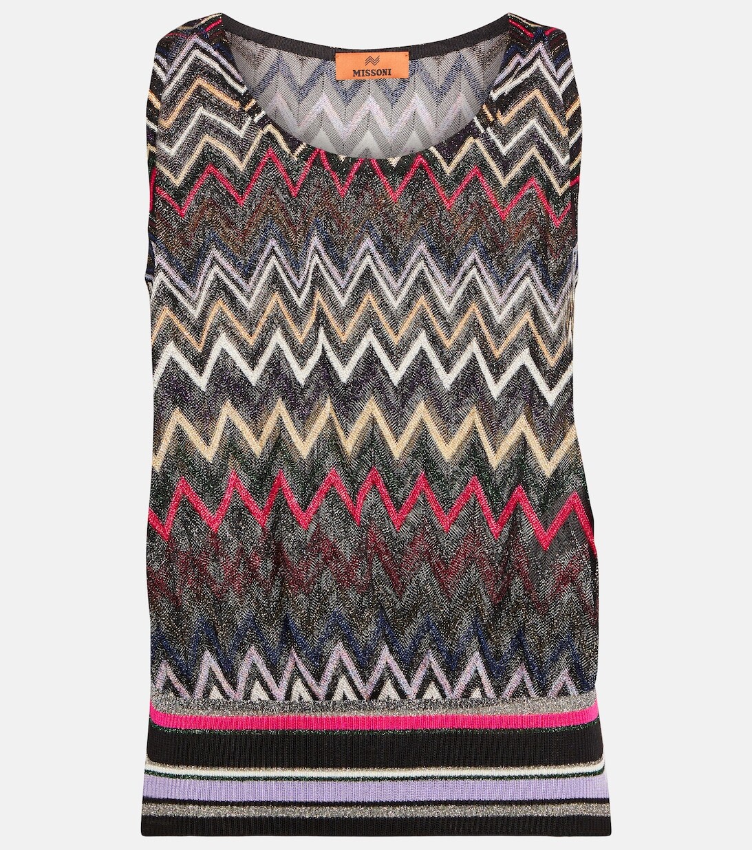 

Топ из ткани ламе с зигзагами MISSONI, разноцветный