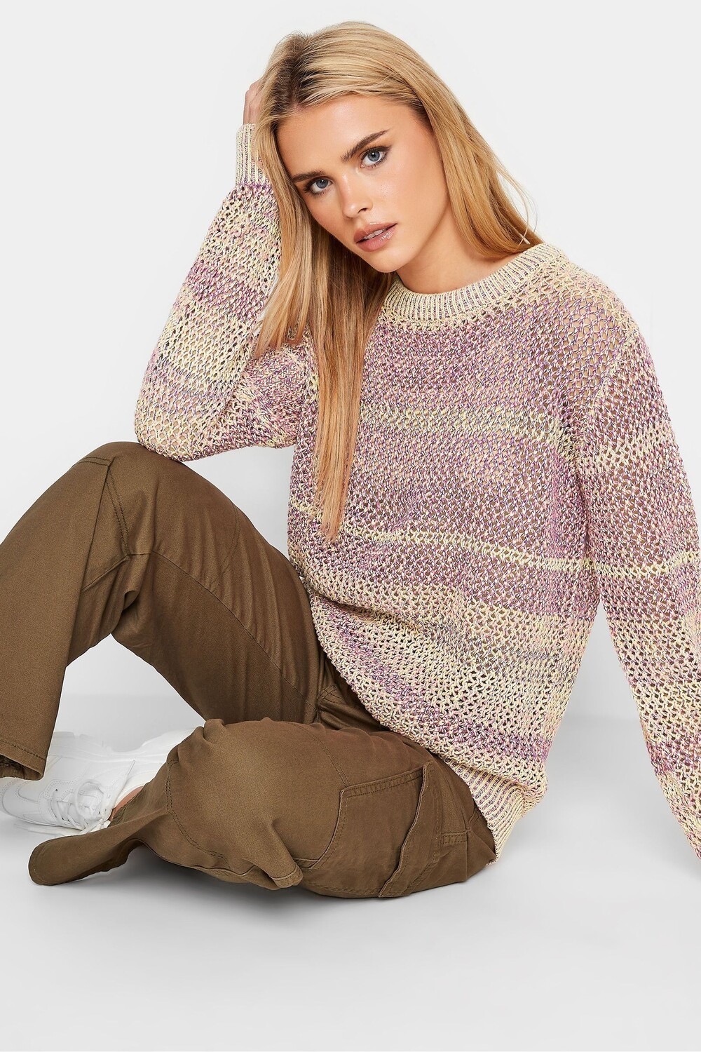 

Открытый вязаный джемпер PixieGirl Petite, розовый