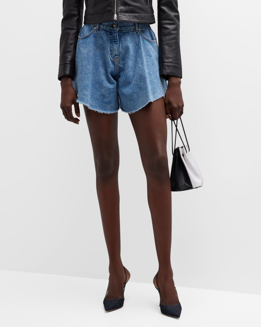 

Шорты-бабочки из переработанного денима Moschino Jeans