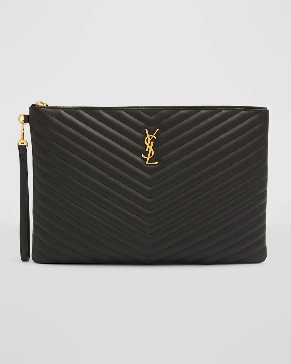 

Большая сумка YSL Monogram из гладкой кожи Saint Laurent, цвет Black
