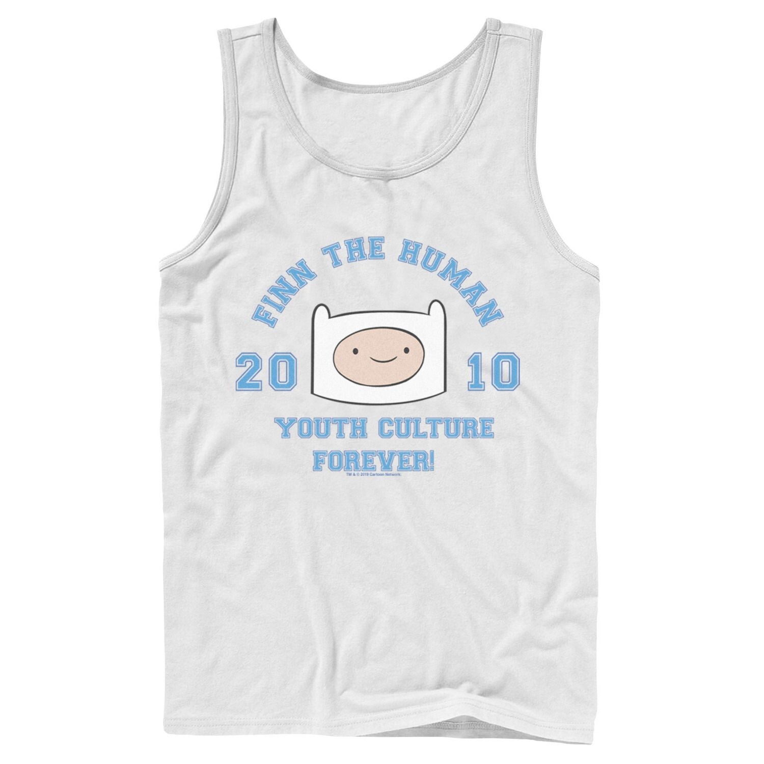 

Мужская футболка Cartoon Network Adventure Time Finn The Human Youth Culture Forever Tank Licensed Character