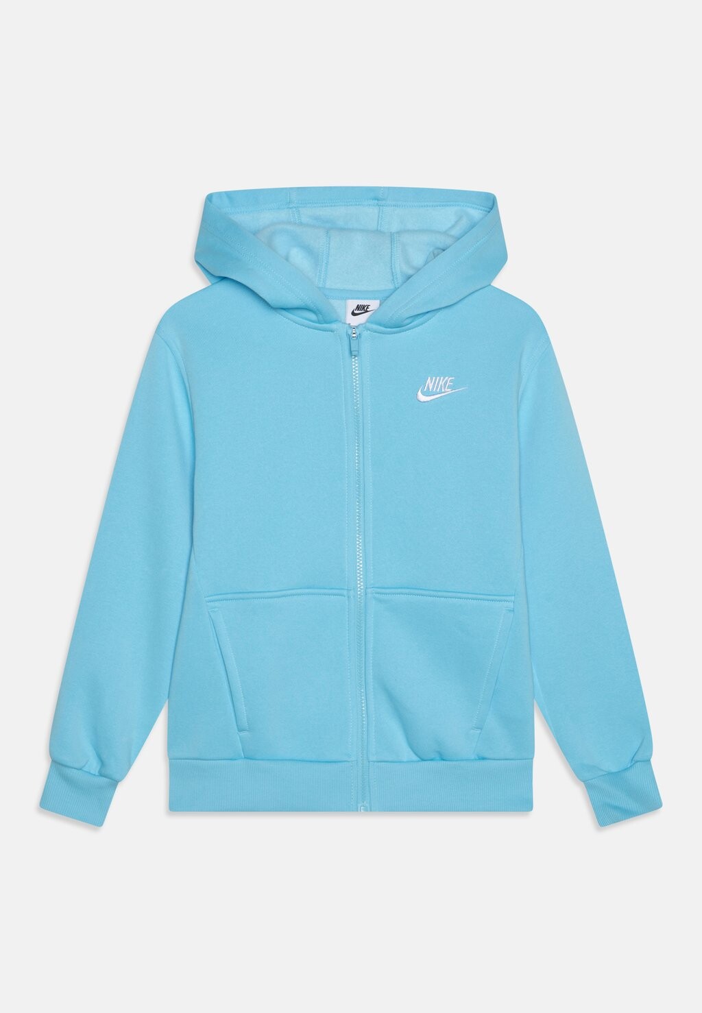 

Толстовка на молнии Club Unisex Nike, цвет aquarius blue/white