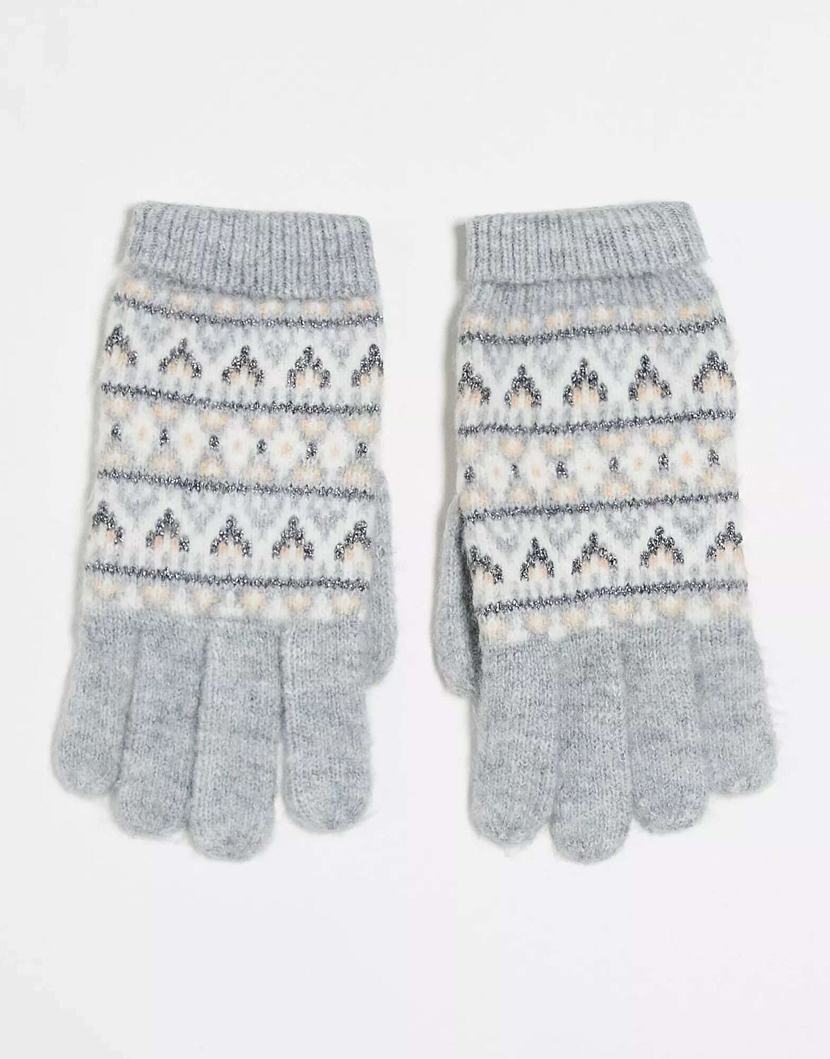 

Серые перчатки Boardmans Fair Isle
