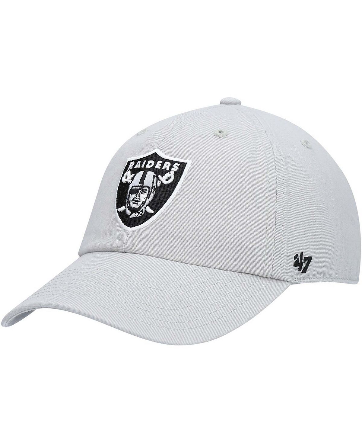 

Мужская серая регулируемая кепка Las Vegas Raiders Secondary Clean Up '47 Brand