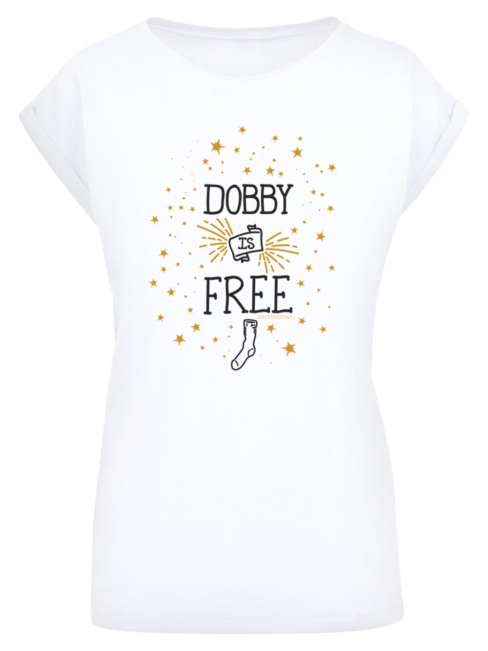 Рубашка F4Nt4Stic Harry Potter Dobby Is Free, белый новинка мастер дал добби носок dobby is free мужские забавные бриллиантовые повседневные носки с надписью прямая поставка