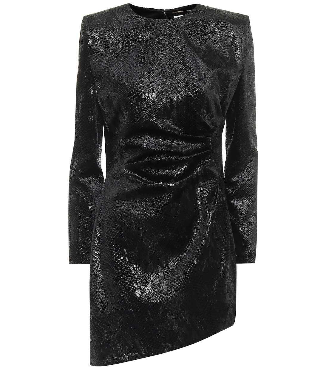 

Мини-платье с эффектом змеи SAINT LAURENT, черный