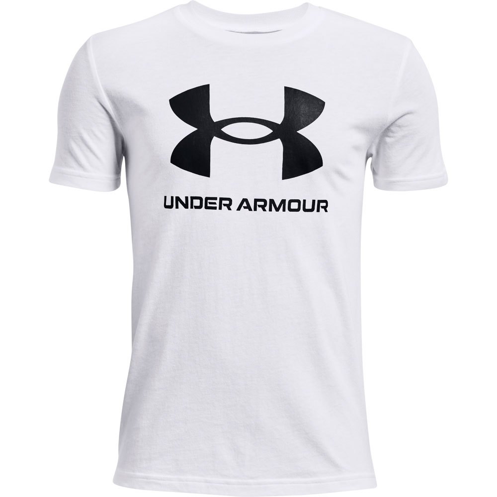 футболка с коротким рукавом и логотипом big girls sportstyle under armour Футболка с коротким рукавом Under Armour Sportstyle Logo, белый