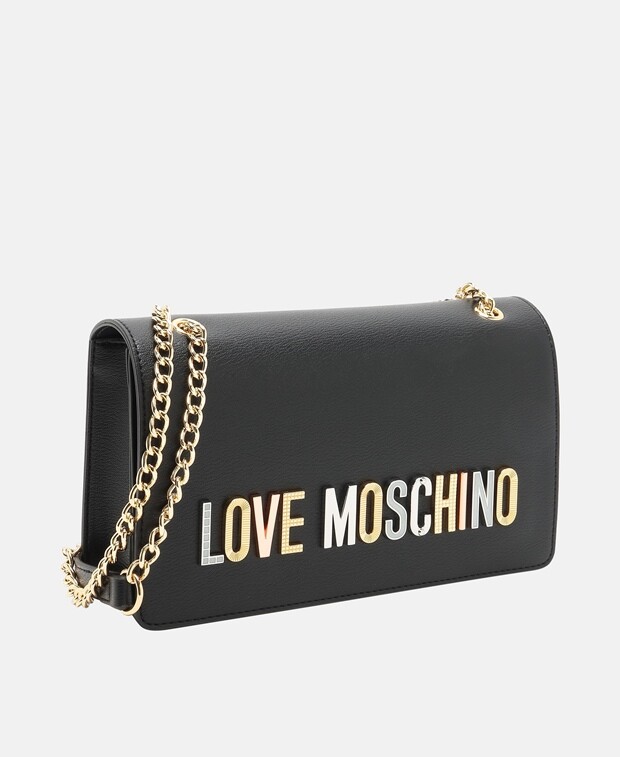 

Кожаная сумка через плечо Love Moschino, черный